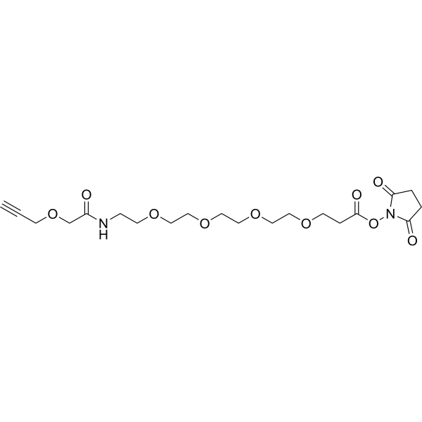 Propargyl-O-C1-amido-PEG4-C2-NHS ester 2101206-92-0